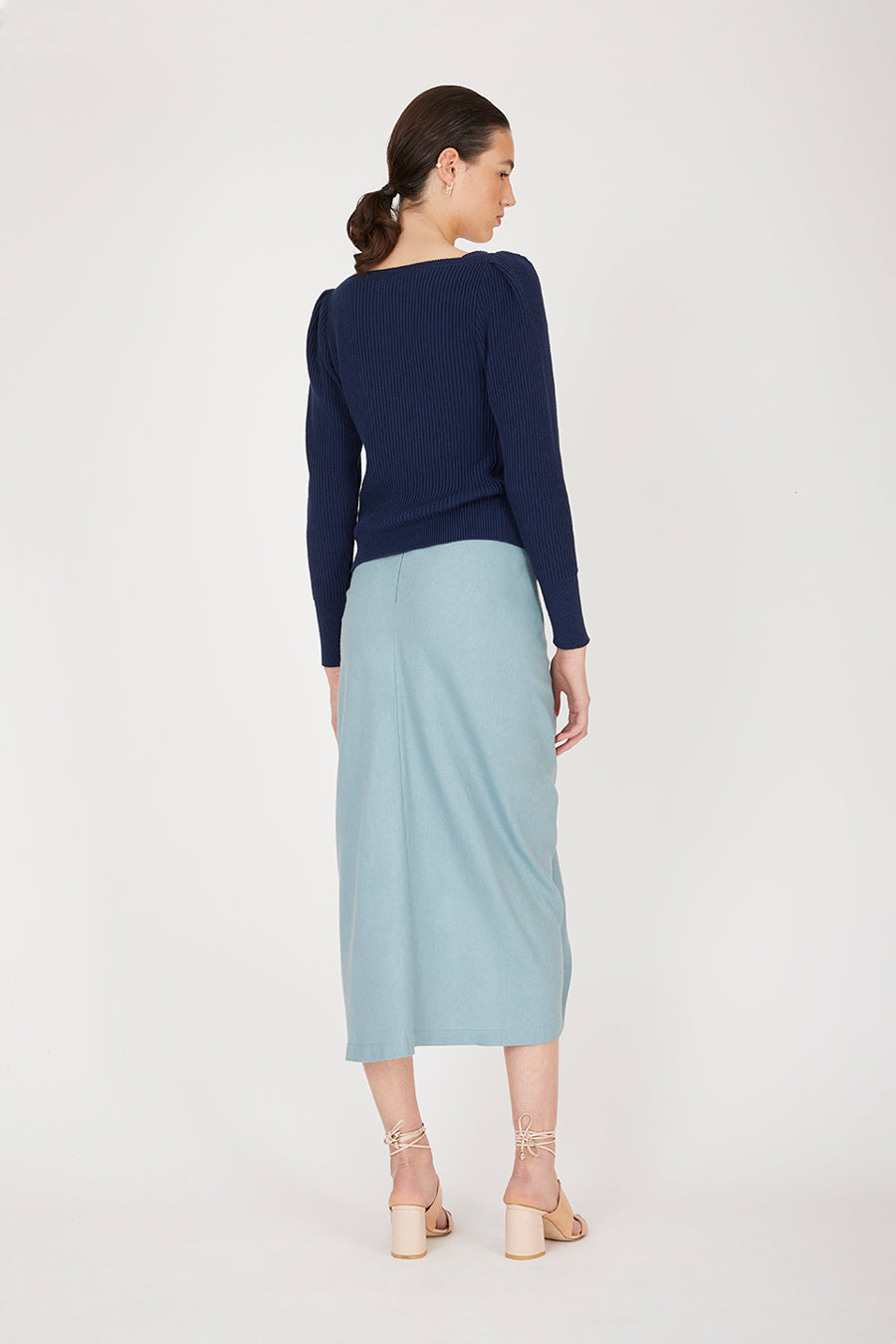 Arles Dark Blue Cardigan in organic cotton