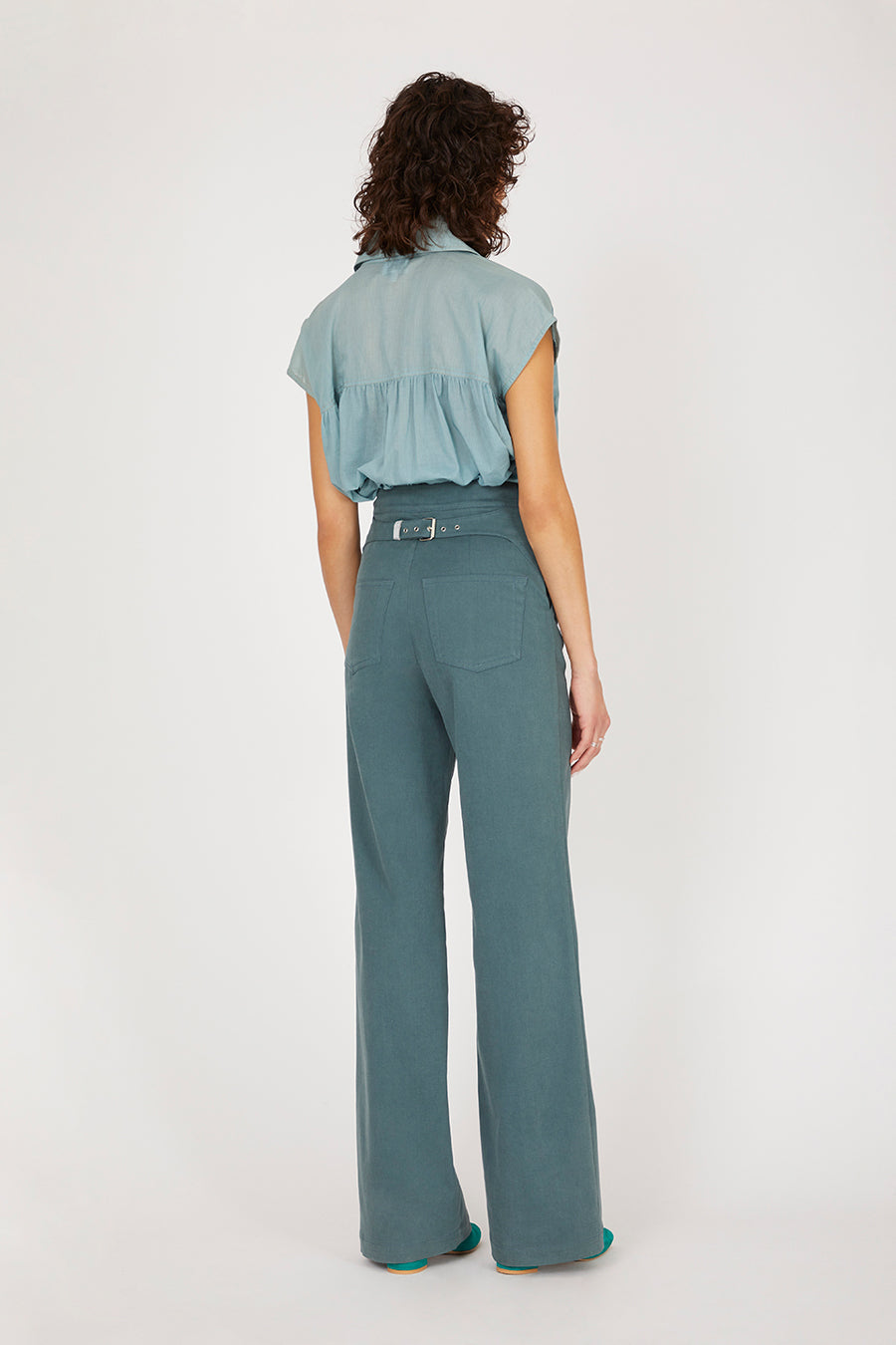Nerthe Smoke Pine Trousers in Cotton Moleskin