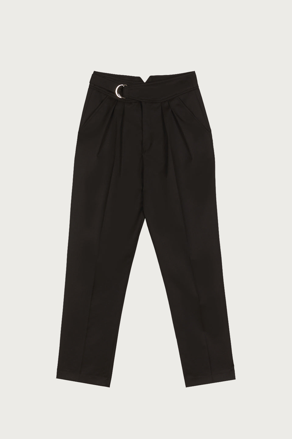 Anton Black Biella Virgin Wool Trousers