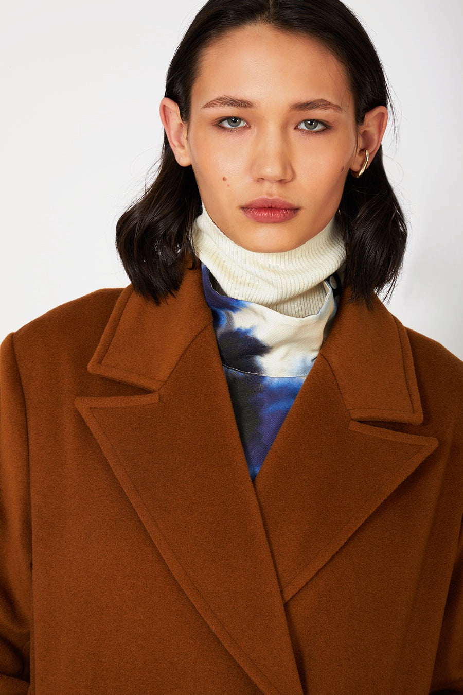 Manteau long Arthus en laine et cachemire Amber Brown, Valentine Gauthier