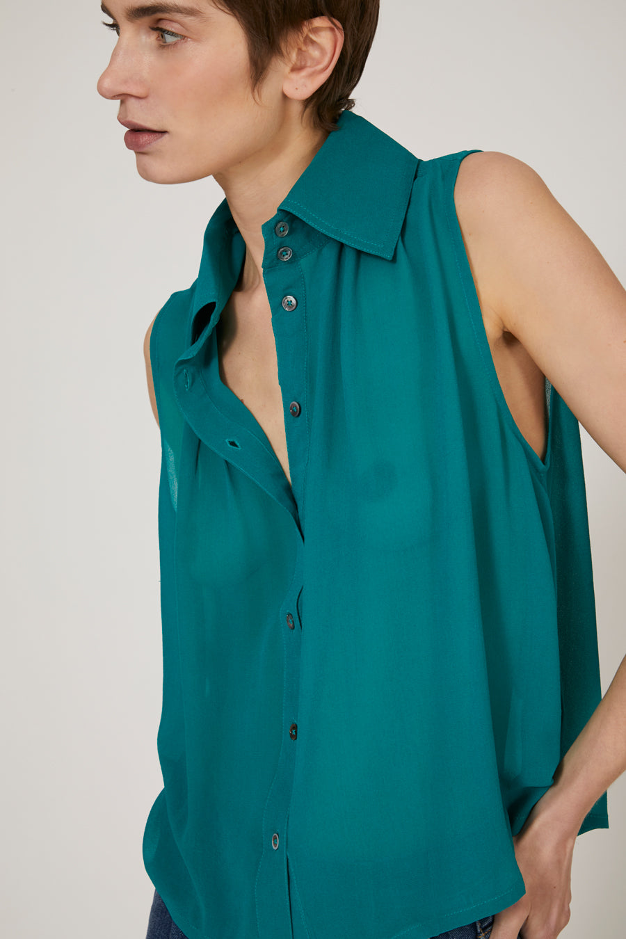 Blouse Hama en soie véritable Atlantis