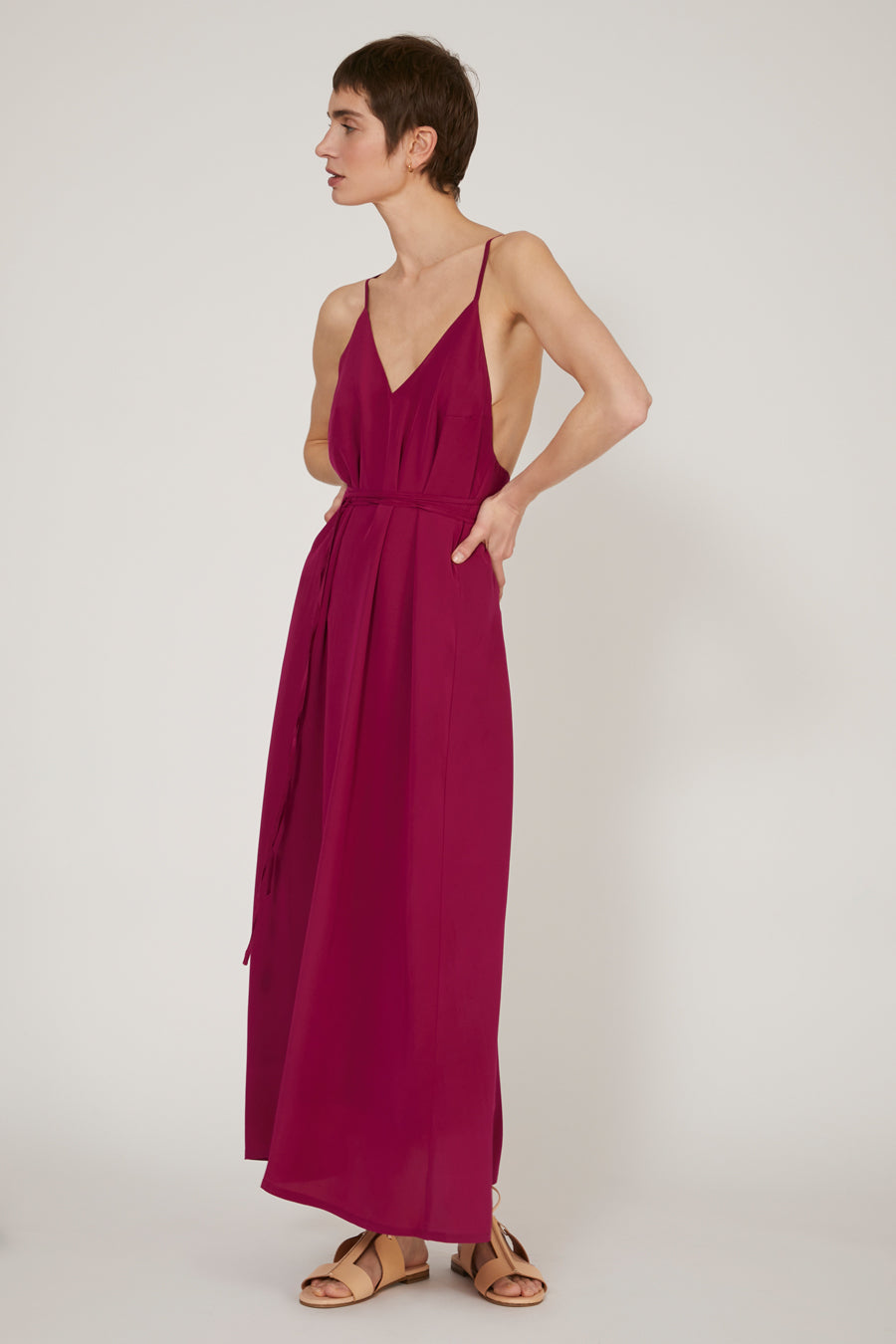 Palazzo Silk Loose Long Dress
