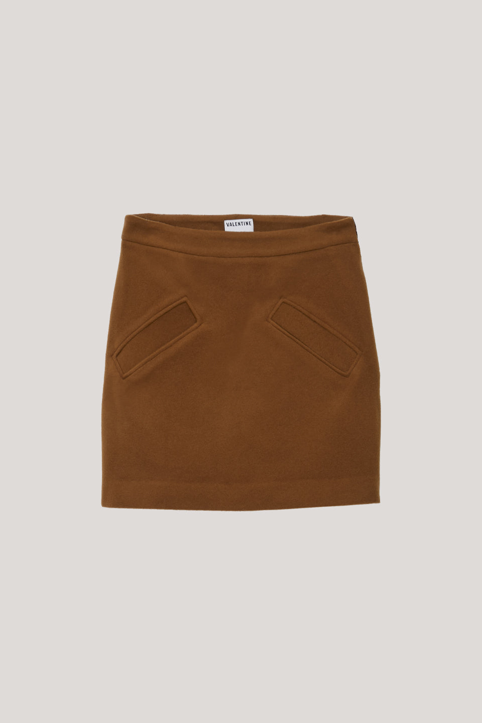 Gray Amber Brown Skirt in Virgin Wool