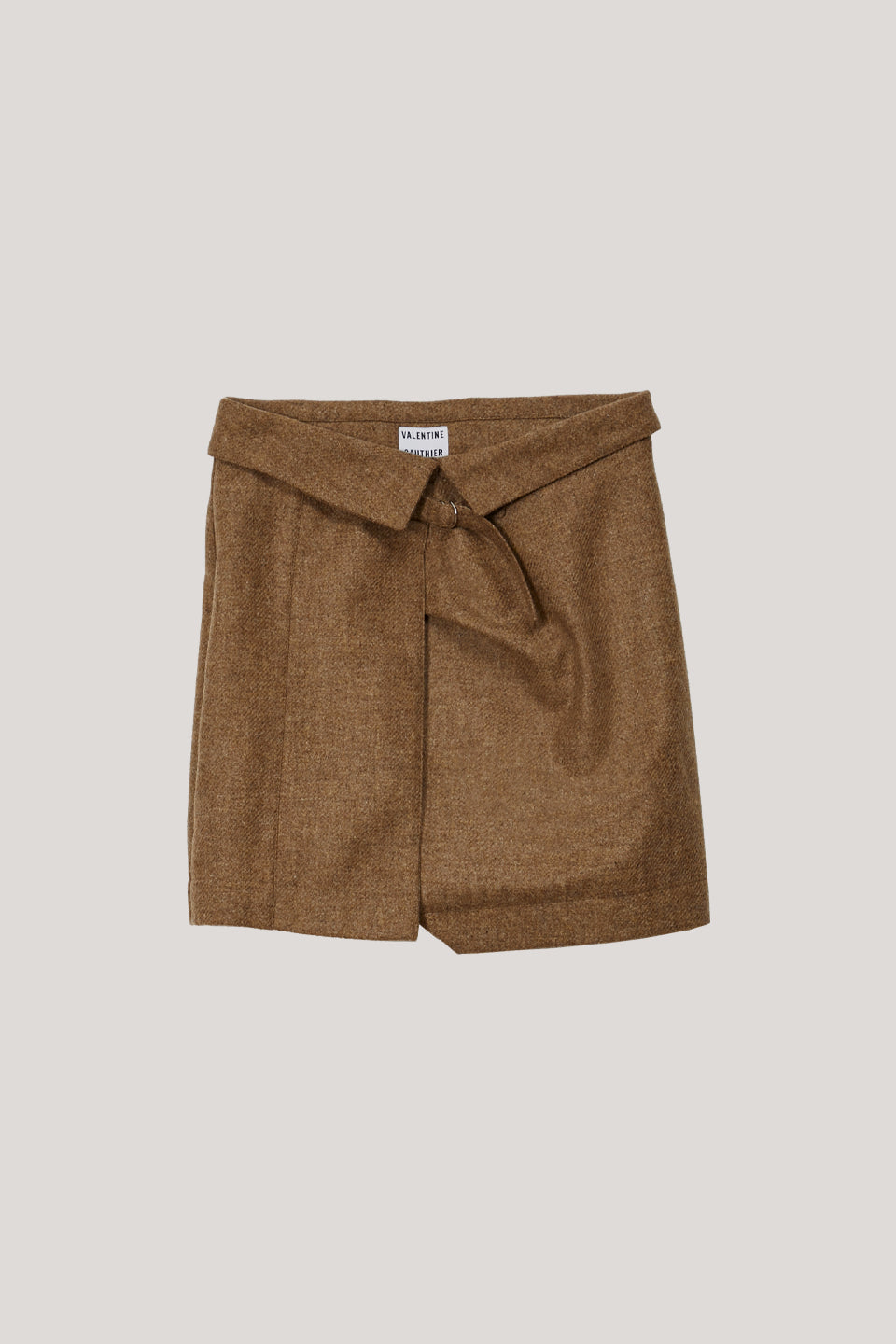 Cartel Raw Brown Skirt in Virgin Wool