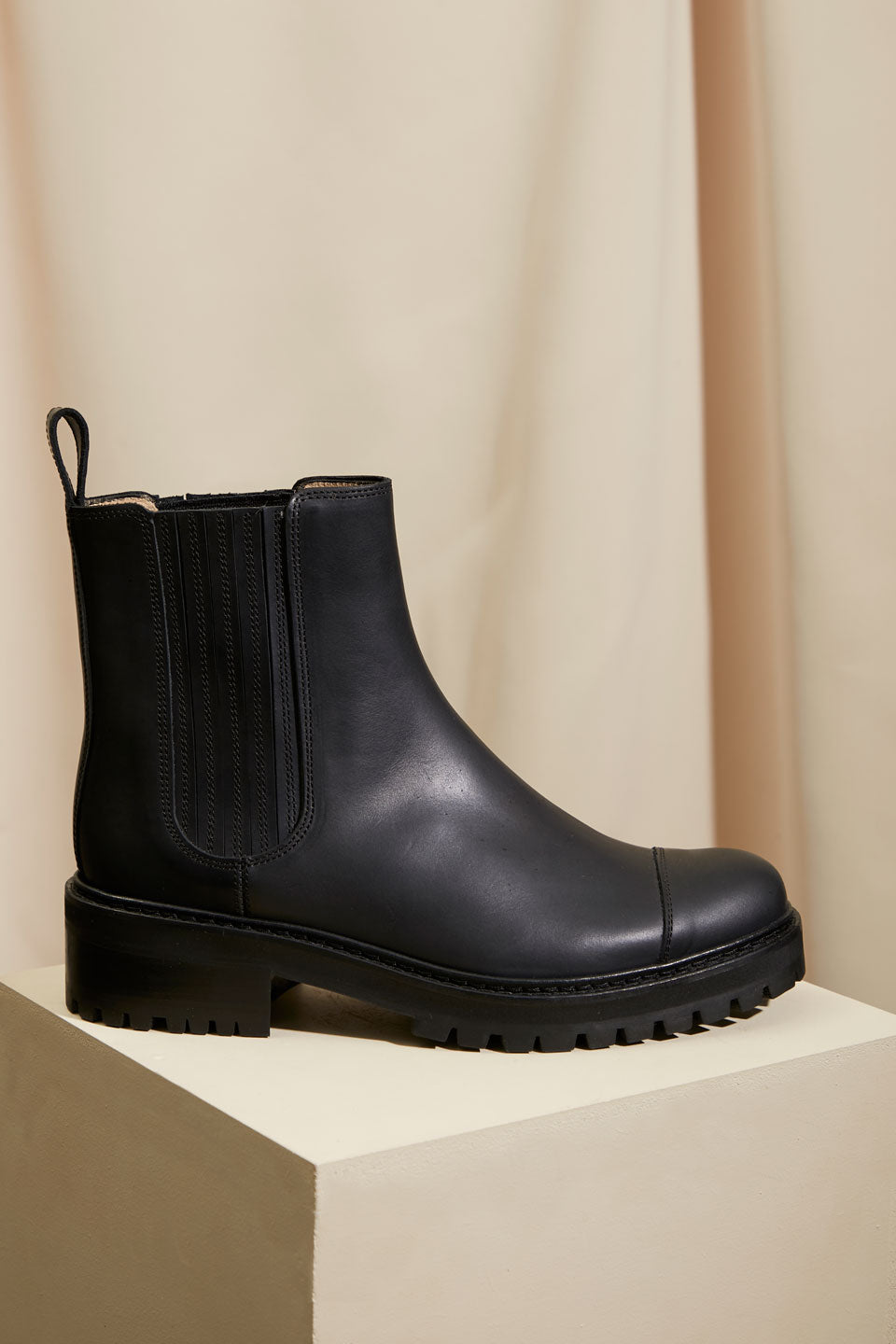 Rainer Black Calfskin Boots