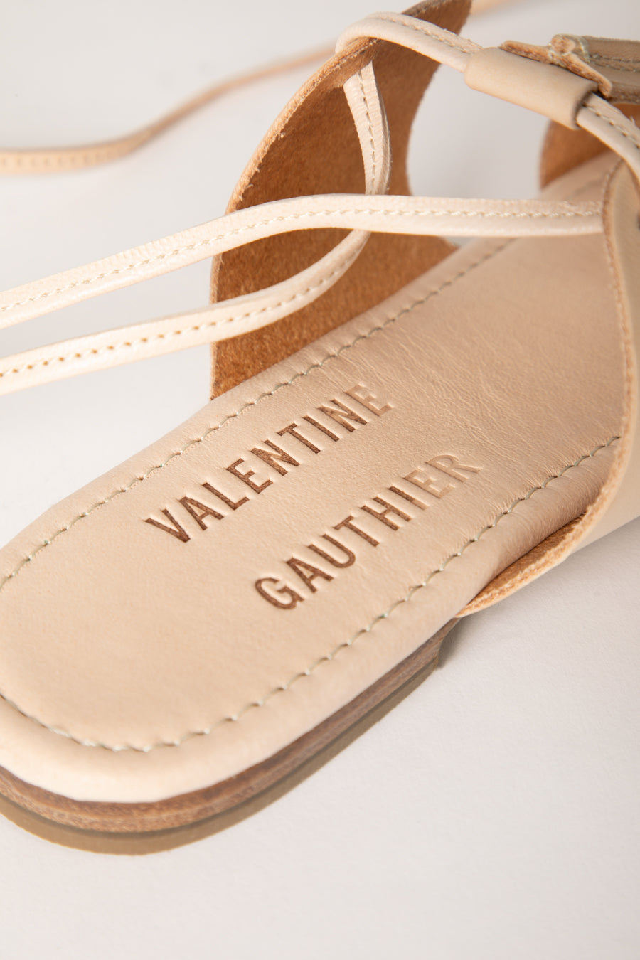 Oriza Nude Calfskin Sandals