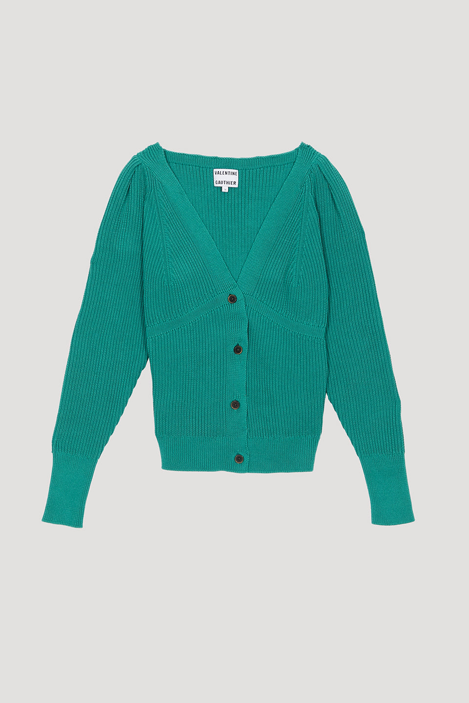 Arles Green Lake Cardigan in organic cotton