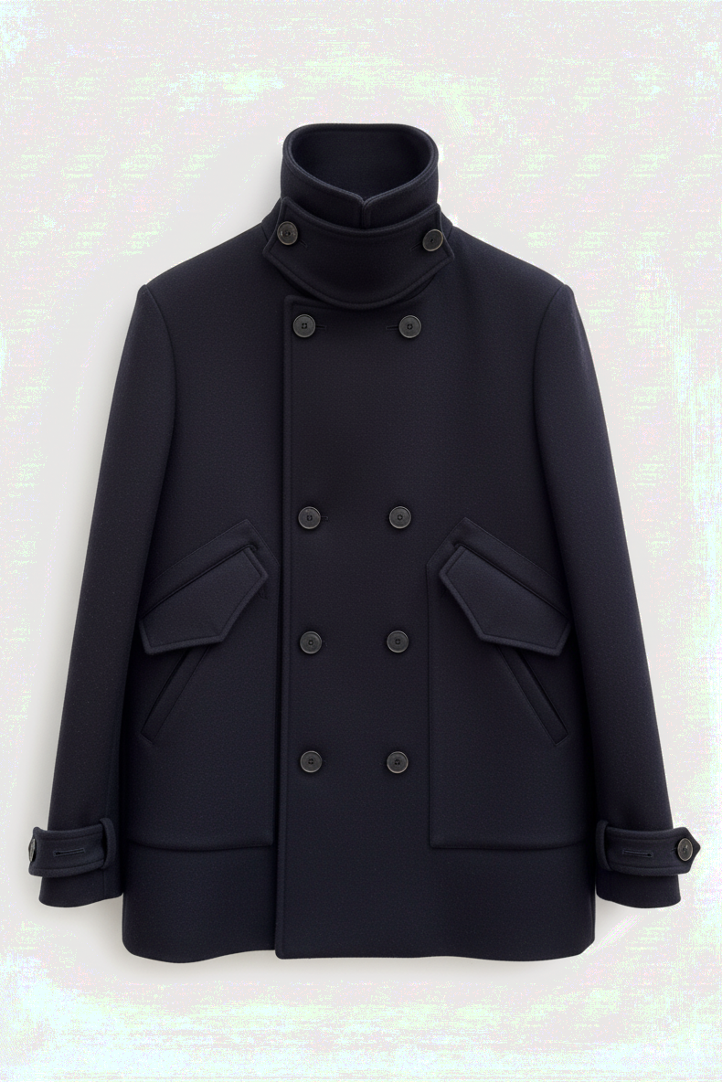 Caban Atelier Marlotte homme en laine et cachemire Dark Blue, Valentine Gauthier
