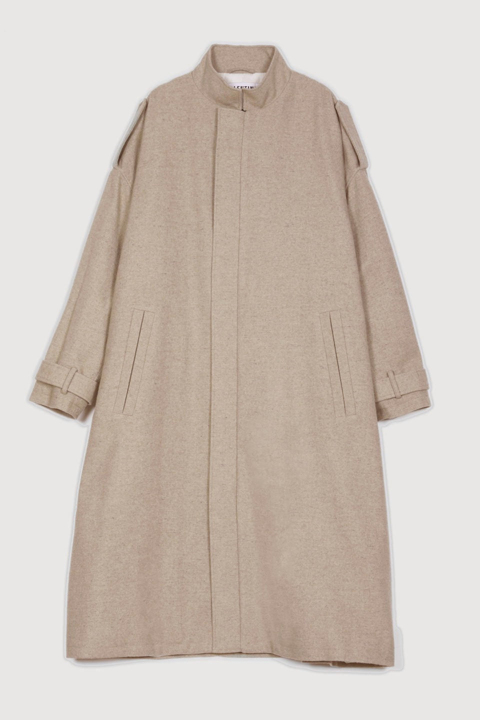 Manteau long Clyde en laine recyclée et coton Clan, Valentine Gauthier