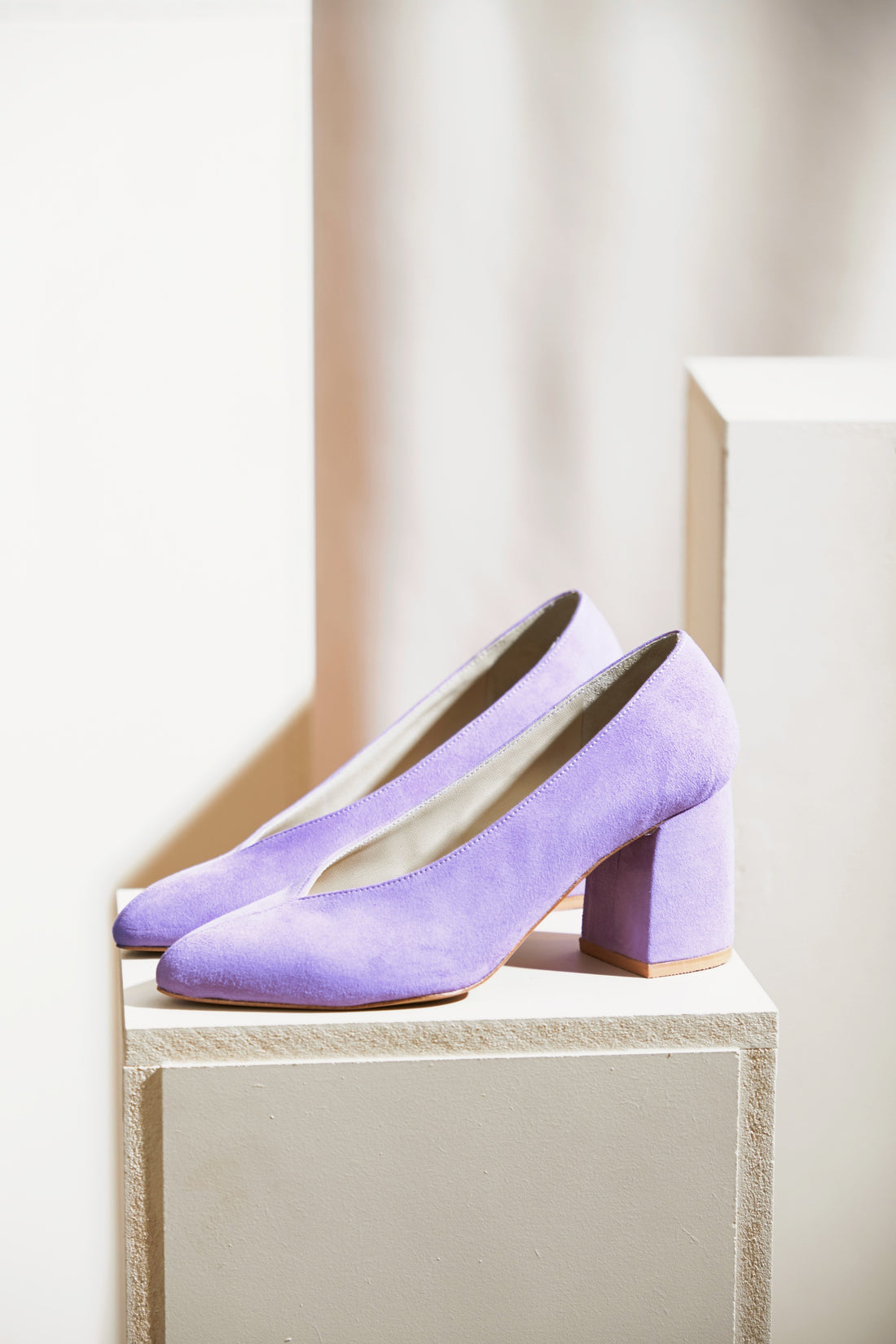 Escarpins Hesse en cuir Lilas, Valentine Gauthier