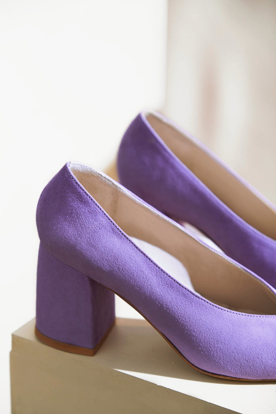 Escarpins Hesse en cuir Lilas, Valentine Gauthier