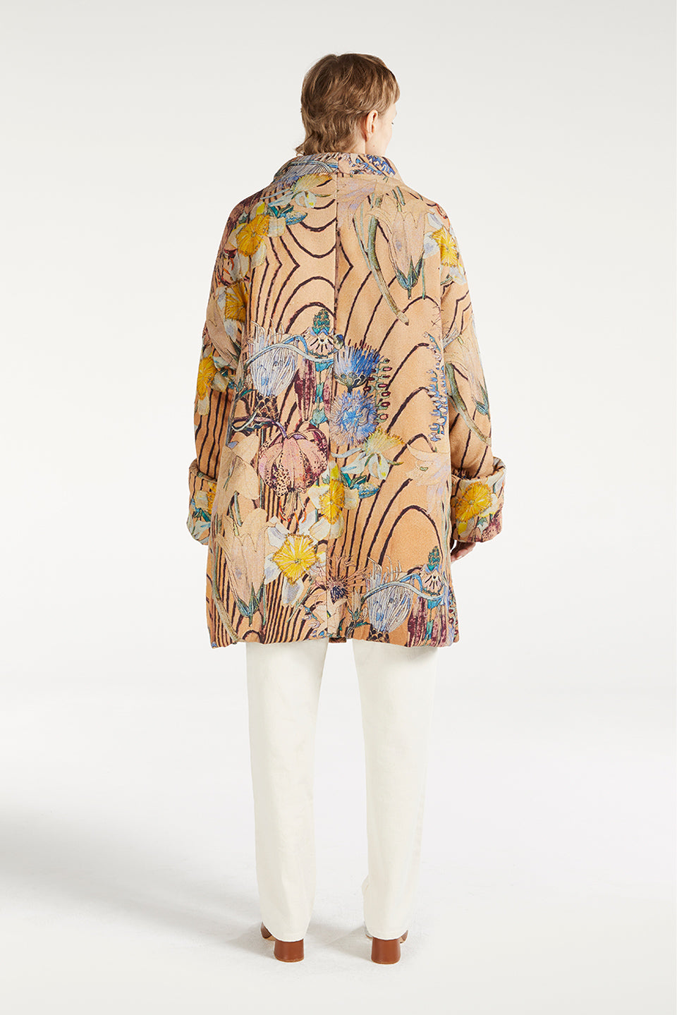 Linh Brutalism Coat in Silk Bourrette