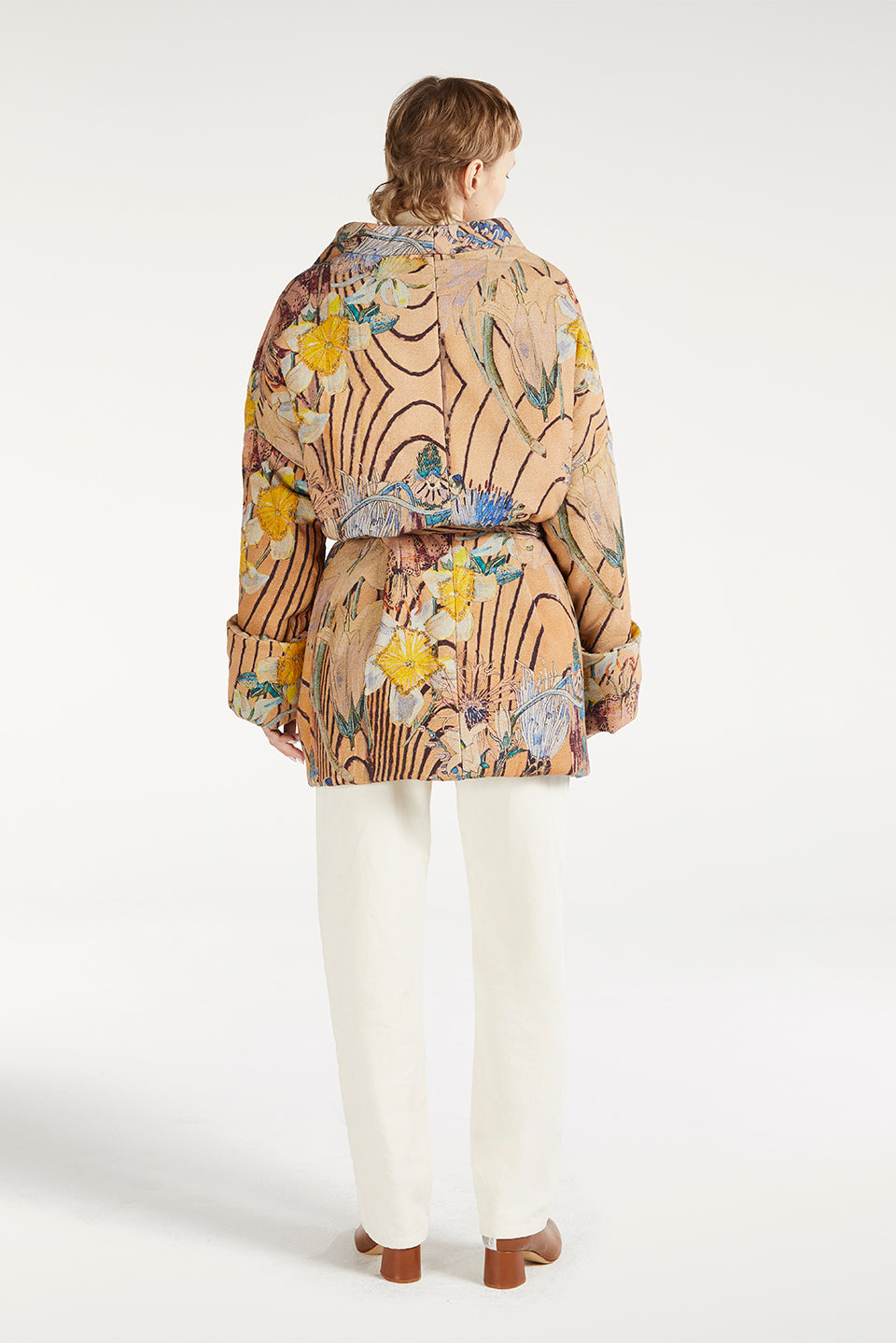 Linh Brutalism Coat in Silk Bourrette