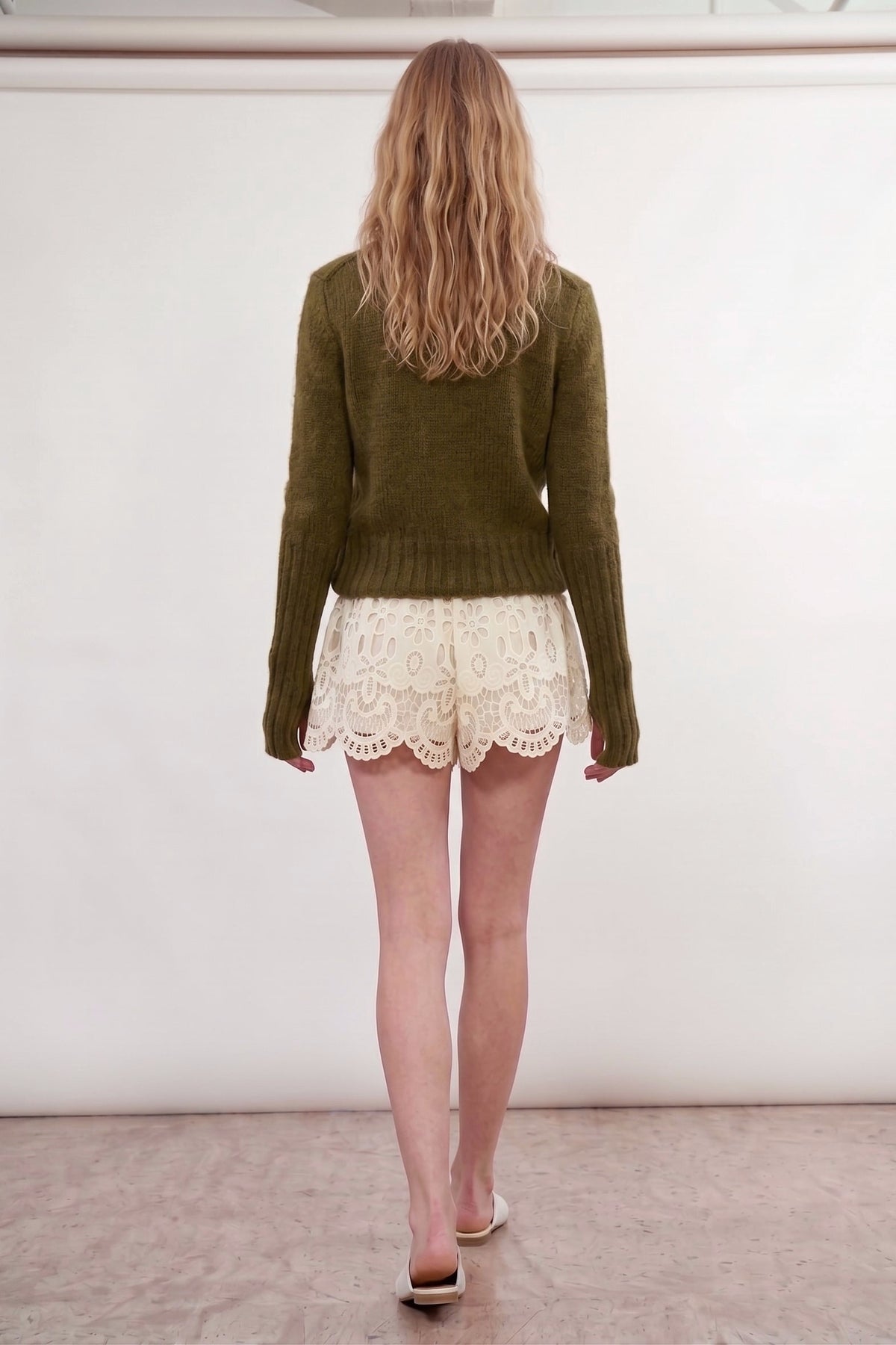 Pull Prism ajusté en alpaga Kaki, Valentine Gauthier