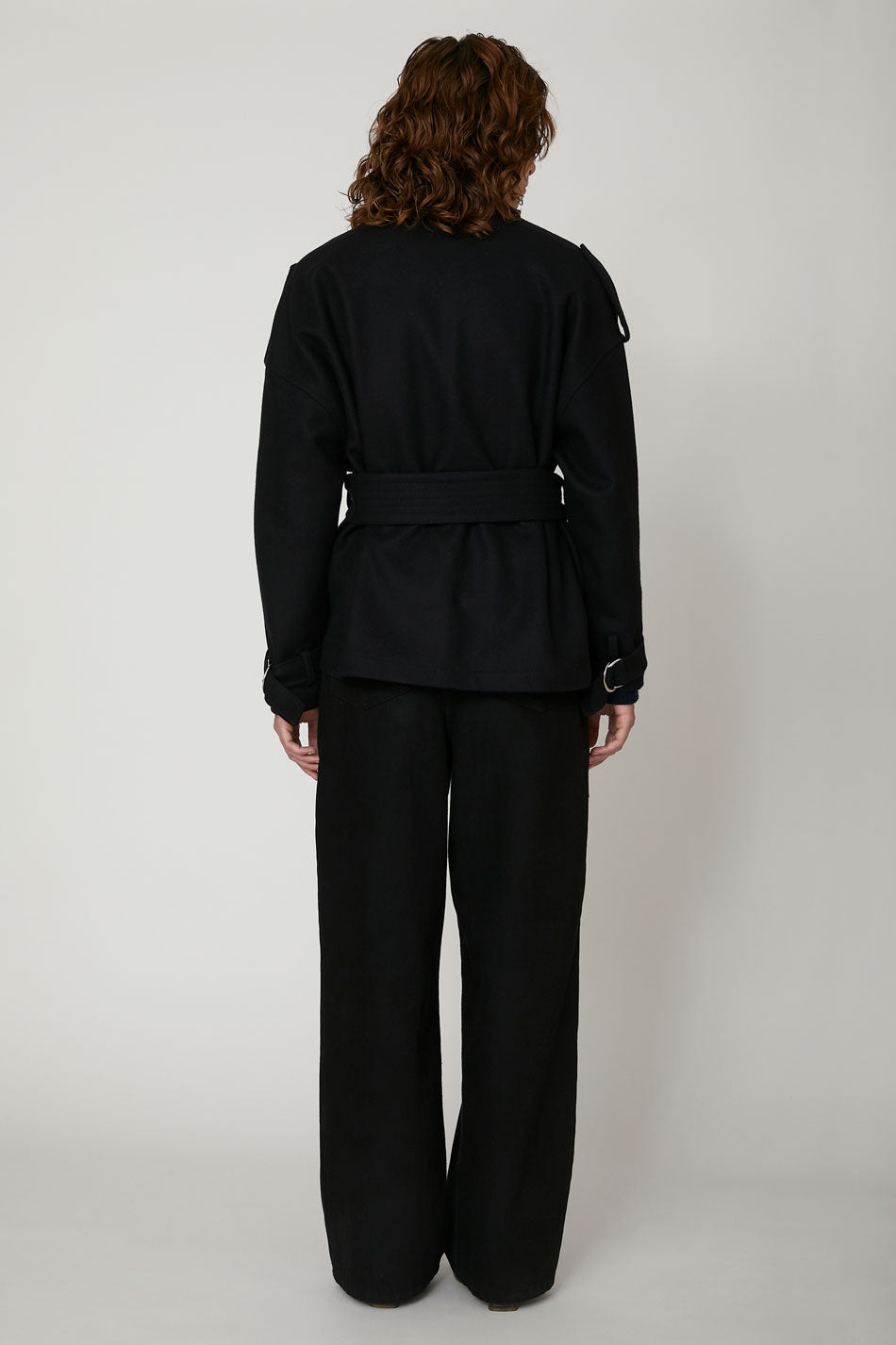 Paola Dark Blue Solna Jacket in Virgin Wool and Cashmere