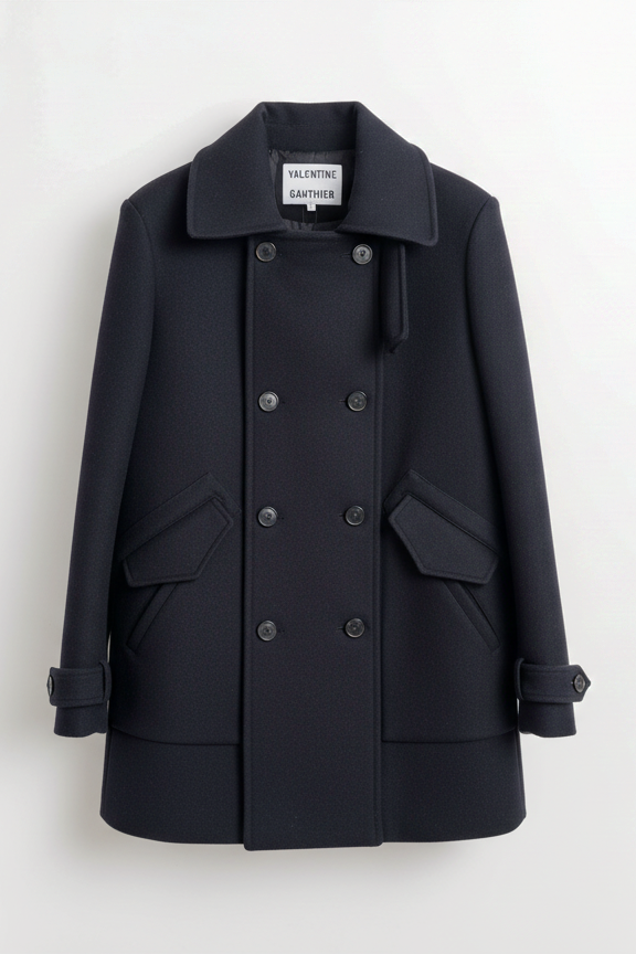 Caban Atelier Marlotte en laine et cachemire Dark Blue et Caban Atelier Marlotte homme en laine et cachemire Dark Blue, Valentine Gauthier