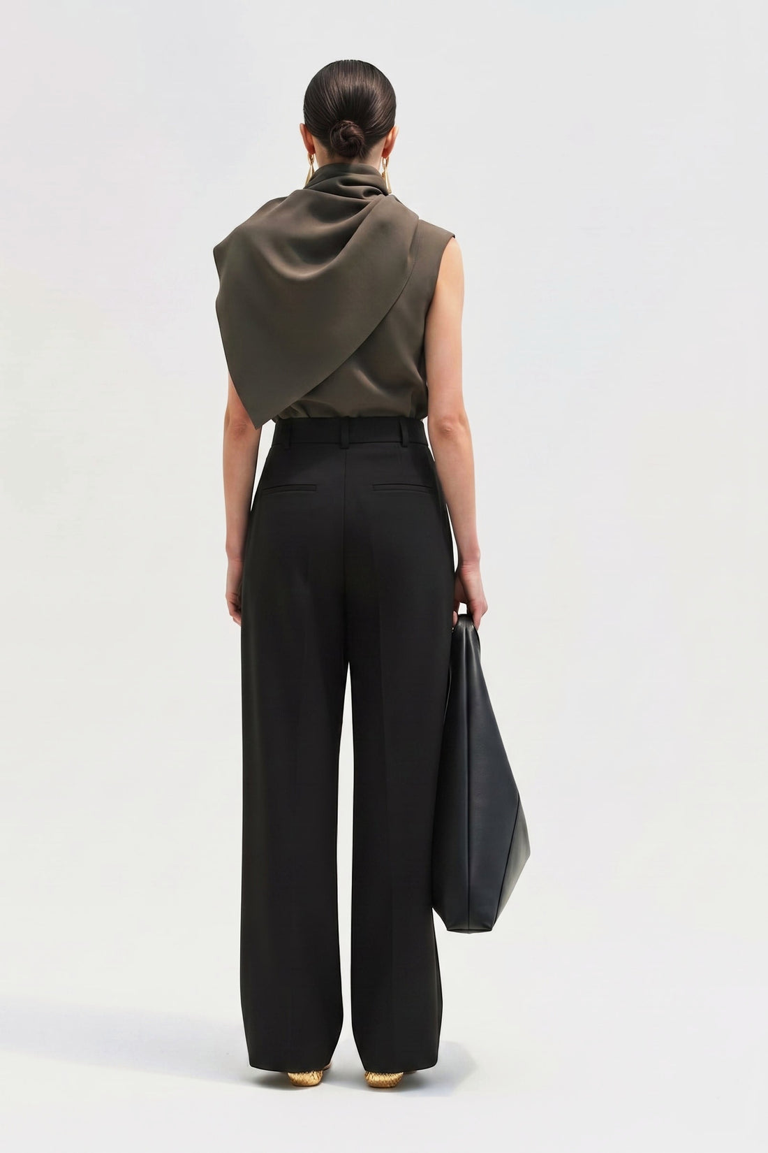 Pantalon de tailleur Chicago en laine Black, Valentine Gauthier