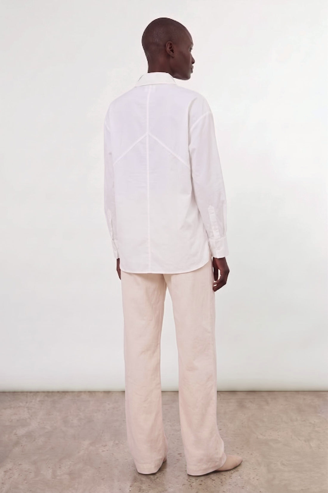 Chemise oversize Ivy en popeline de coton Optic White, Valentine Gauthier