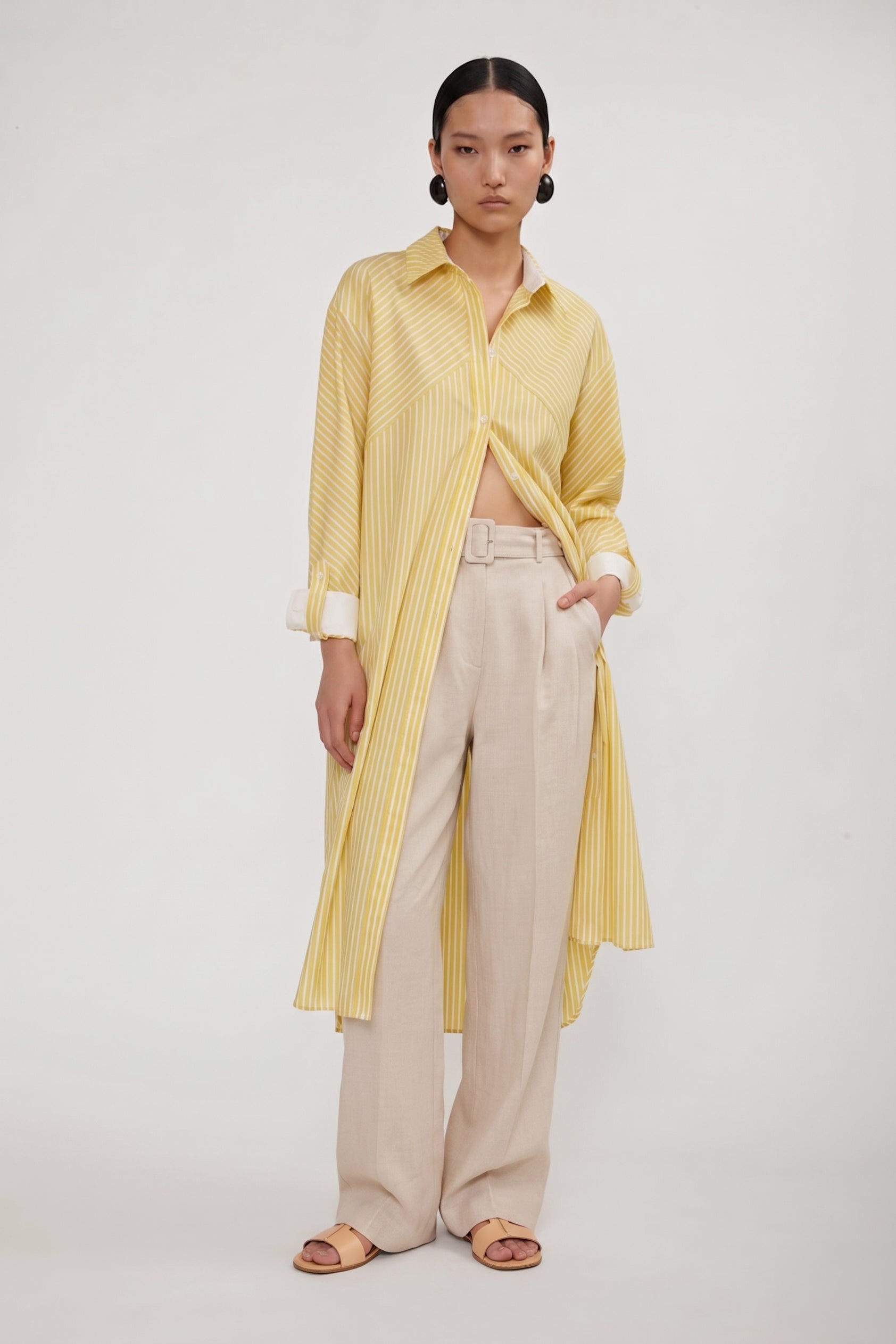 Robe James Lemon Stripes