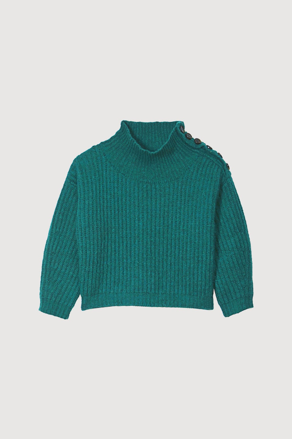Pull Marlotte col montant en alpaga Deep Forest, Valentine Gauthier