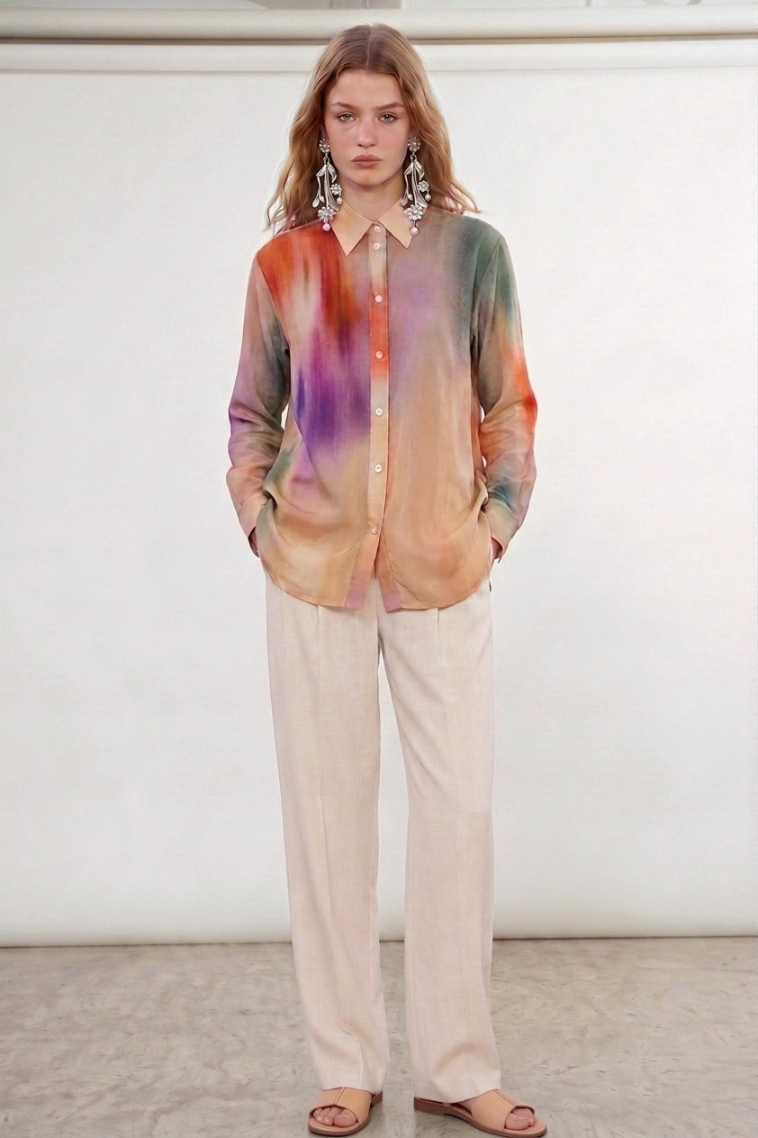 Chemise Noe en coton biologique imprimé Mésogée, Valentine Gauthier