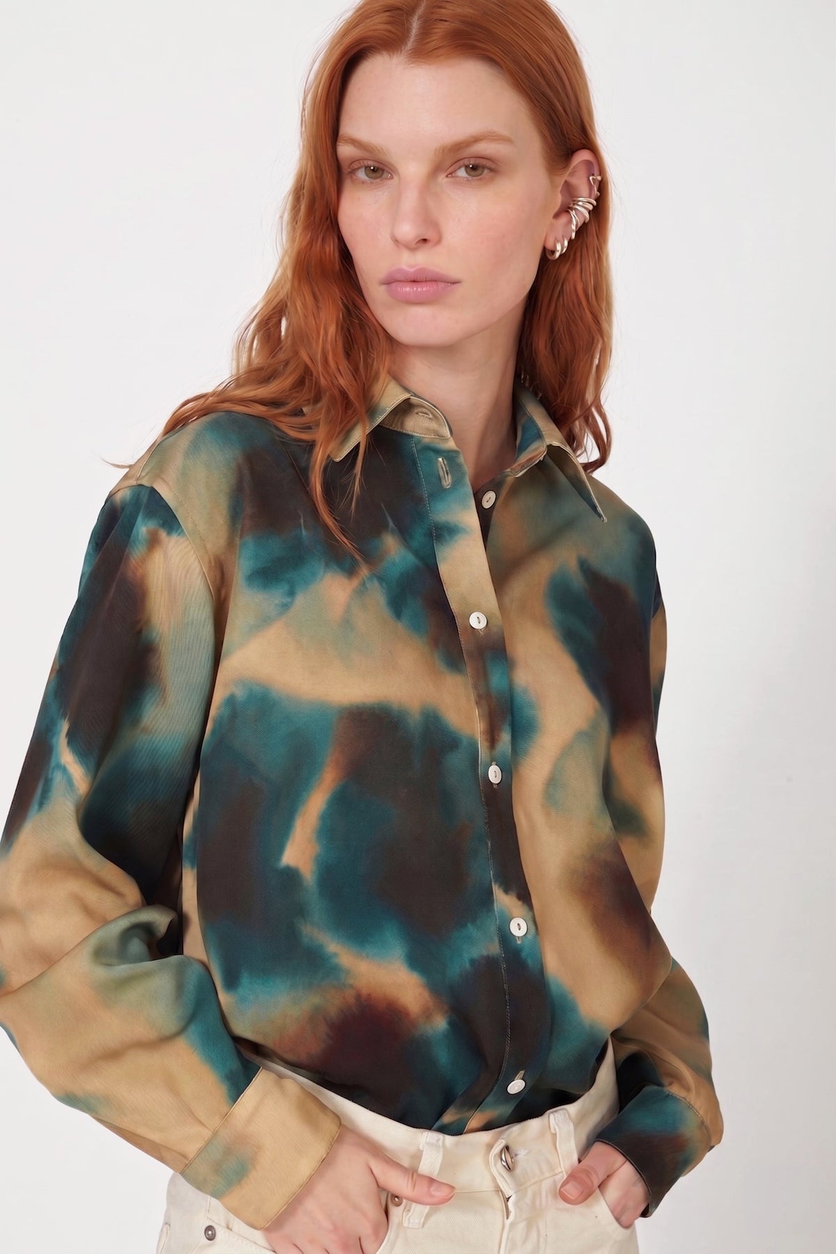 Chemise Noe ample à imprimé Nymphéas, Valentine Gauthier