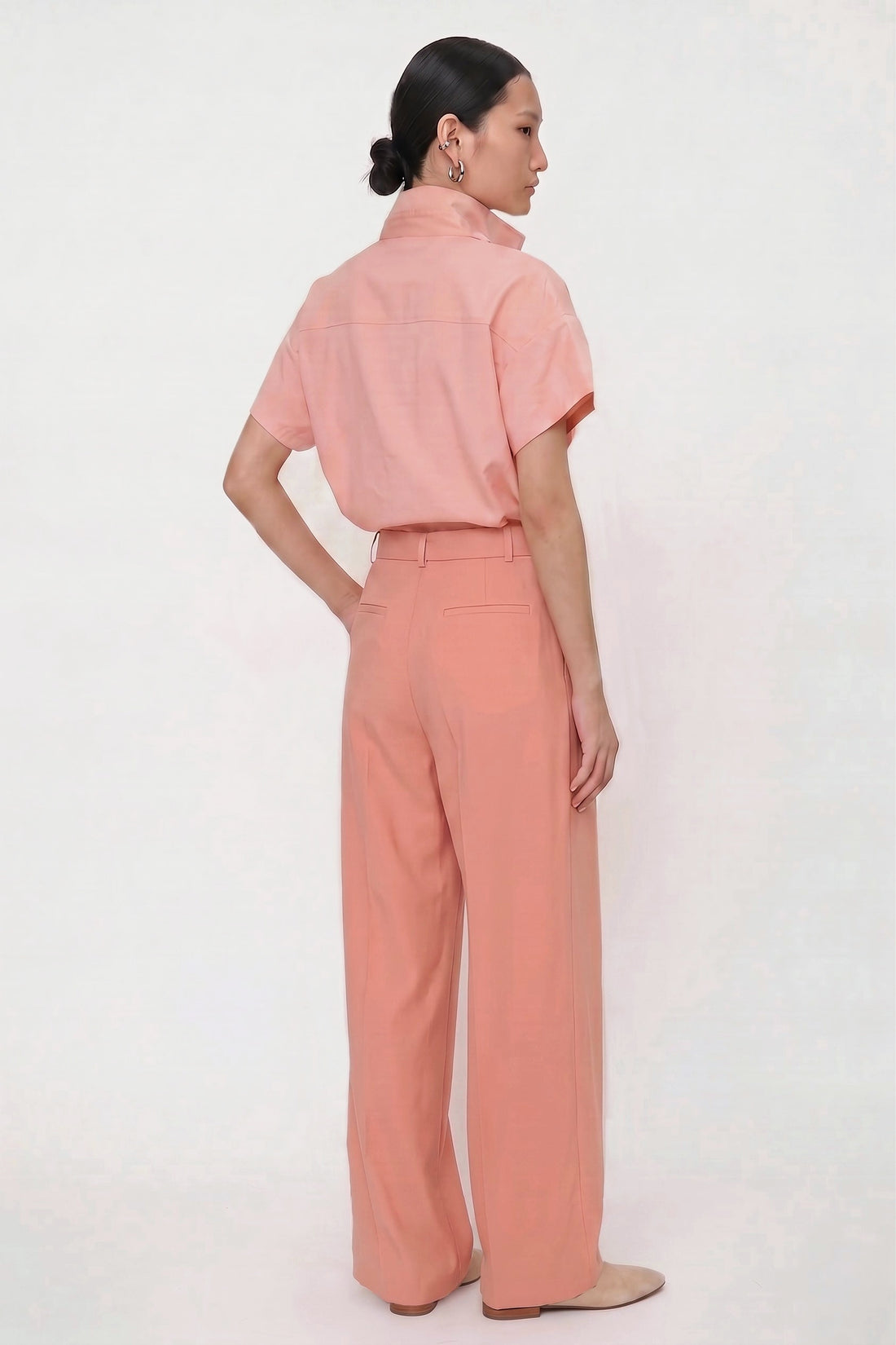 Pantalon de tailleur Chicago en viscose Light Orange, Valentine Gauthier