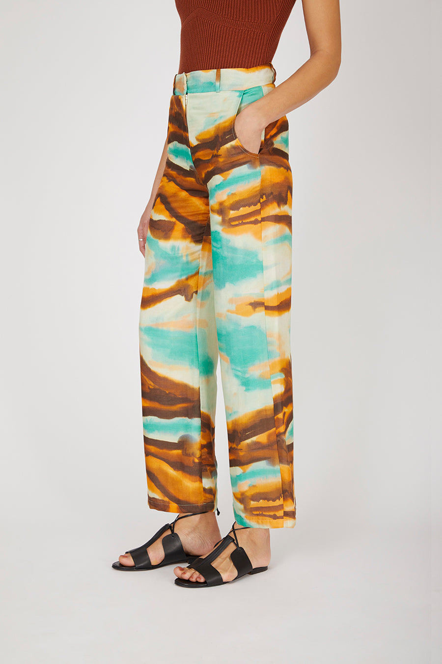 Colorado Provençal Tuba Pants in Cotton and Silk