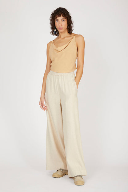 Kerguelen Natural Ecru Trousers in Silk Bourrette