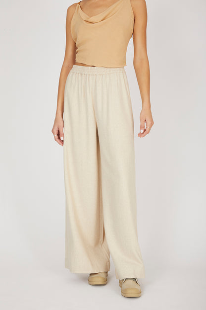 Kerguelen Natural Ecru Trousers in Silk Bourrette