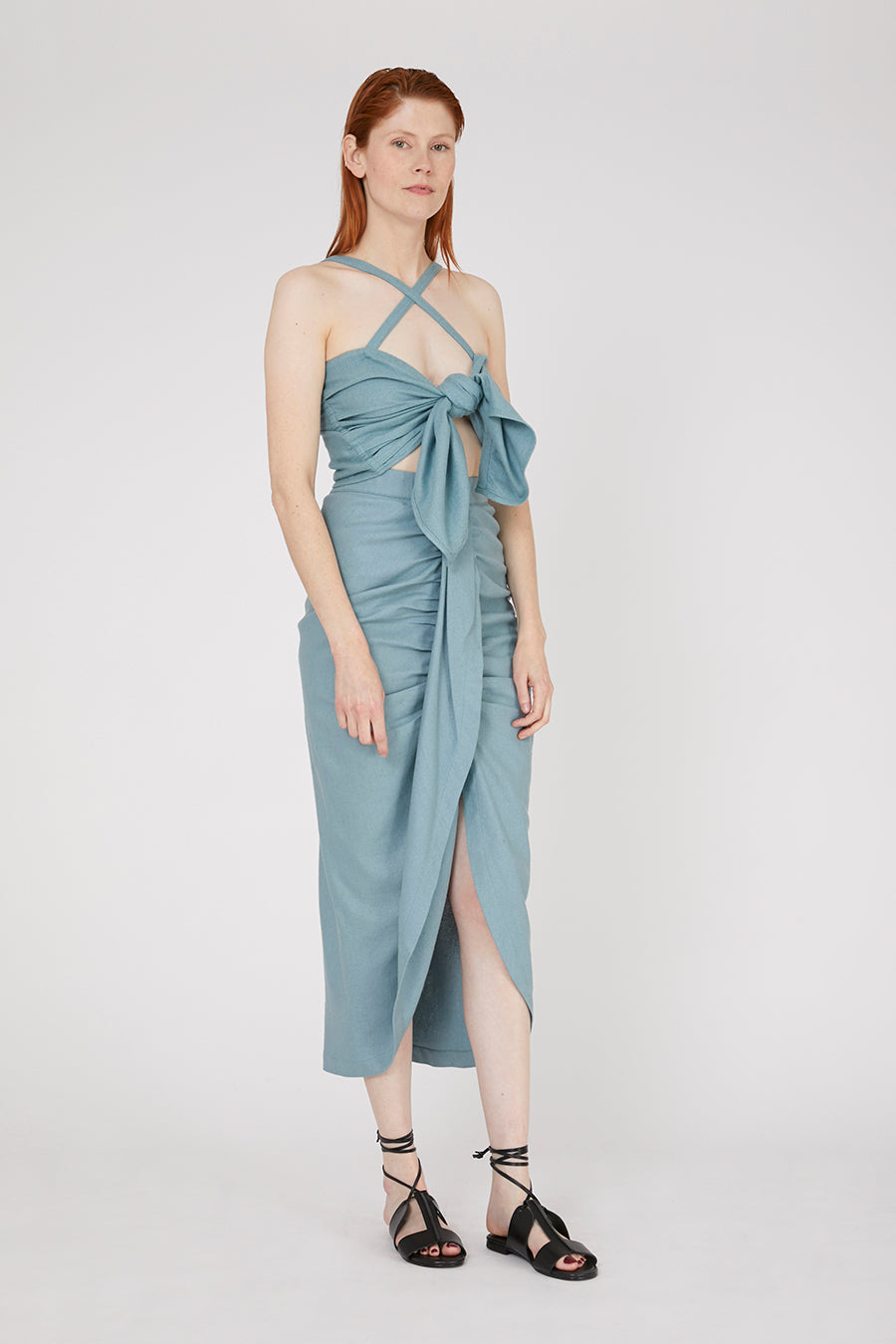 Top Krill Smoke Blue in Bourrette Silk