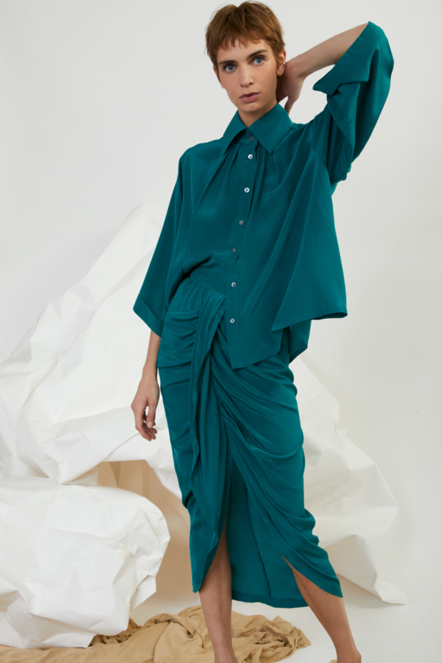 Esperanza Long Silk Skirt