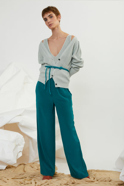 Aarhus Silk Straight Trousers