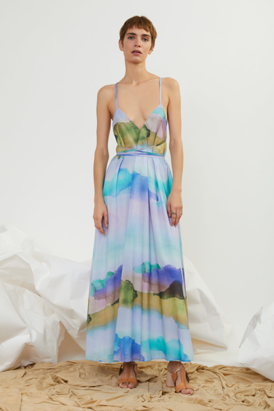Loose Long Cotton Palazzo Dress