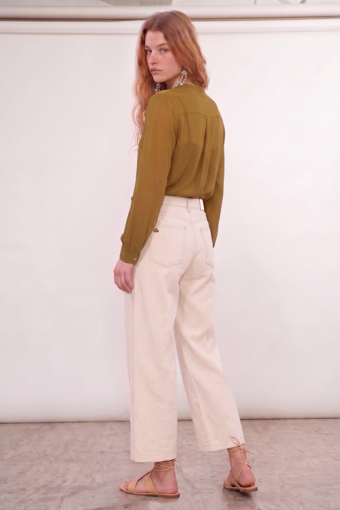 Pantalon Huarte Denim Ecru