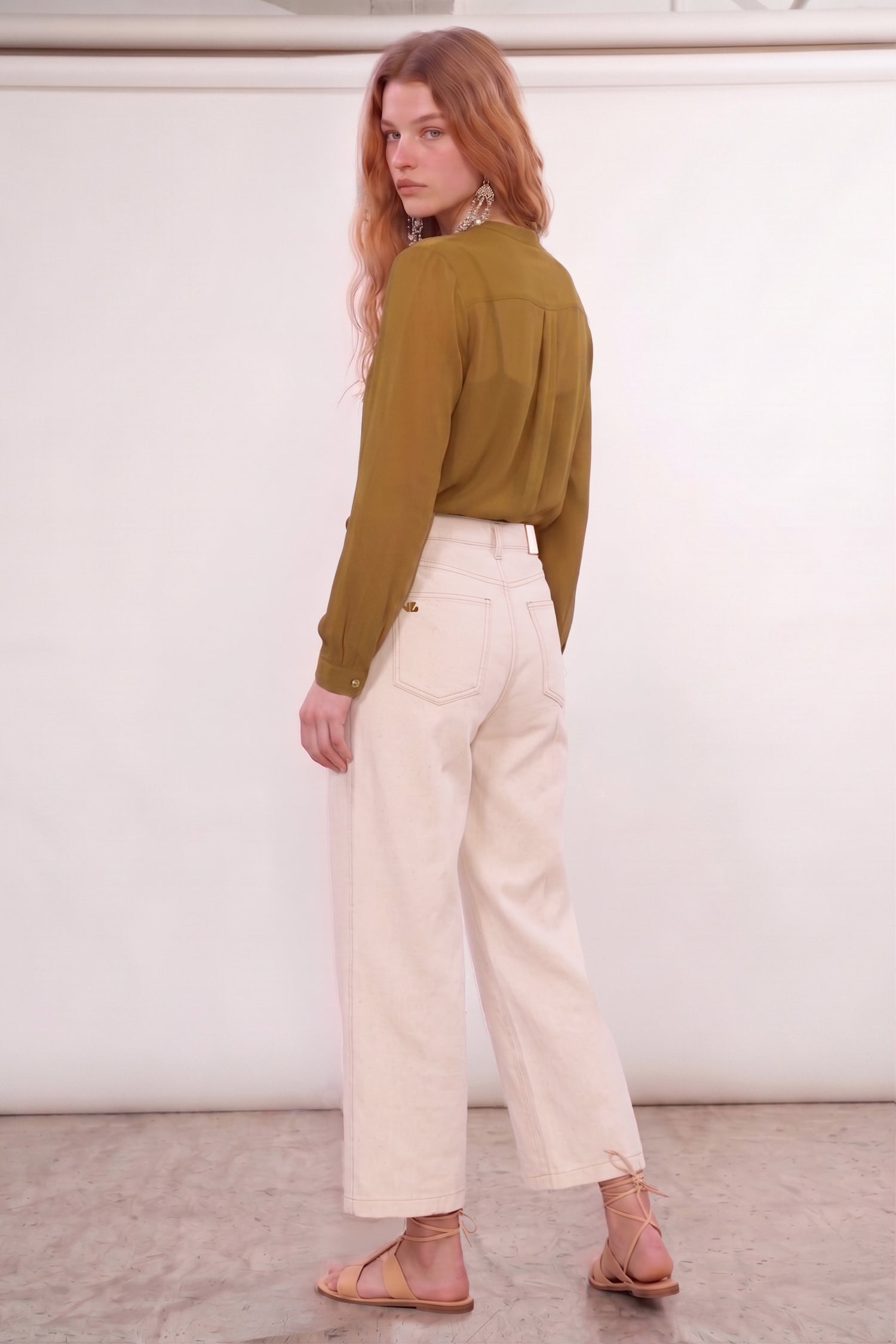 Pantalon Huarte Denim Ecru