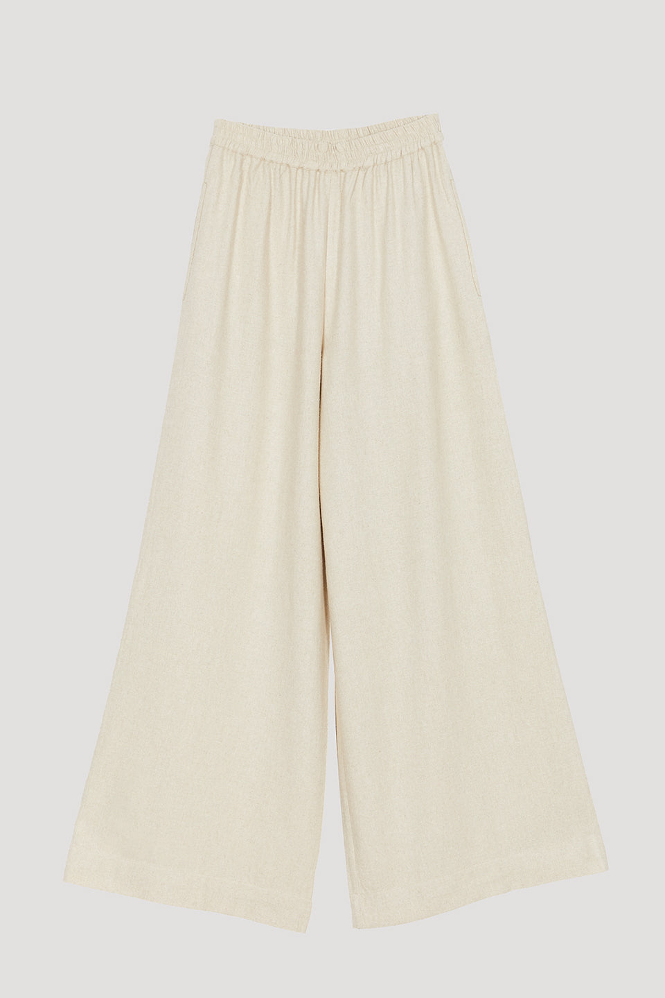 Kerguelen Natural Ecru Trousers in Silk Bourrette