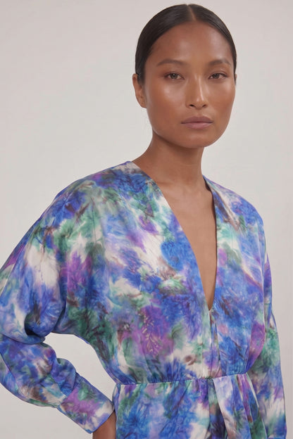 May Lavender Dress in Viscose Jacquard