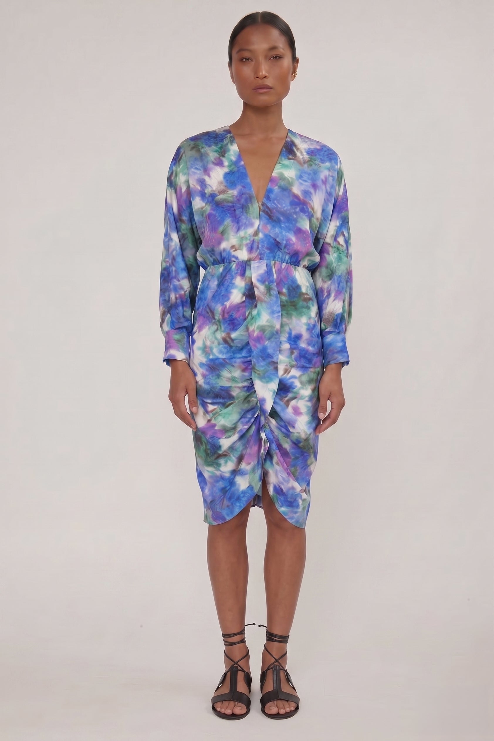 May Lavender Dress in Viscose Jacquard