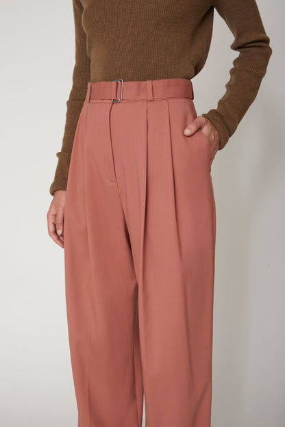 Pantalon en laine rose Valentine Gauthier