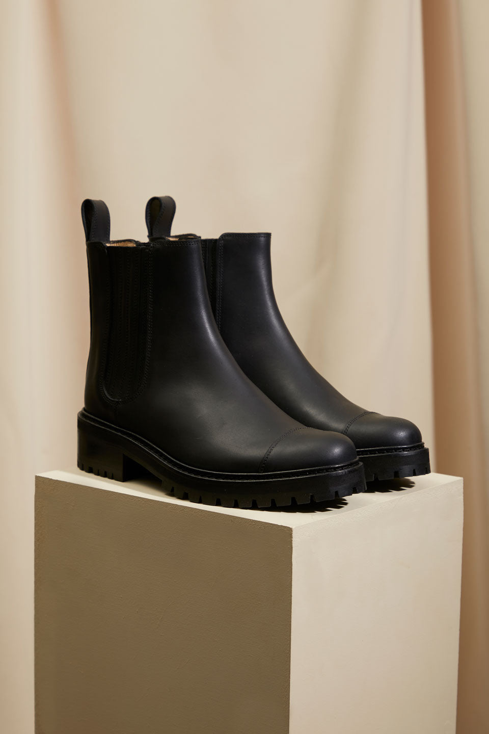 Rainer Black Calfskin Boots