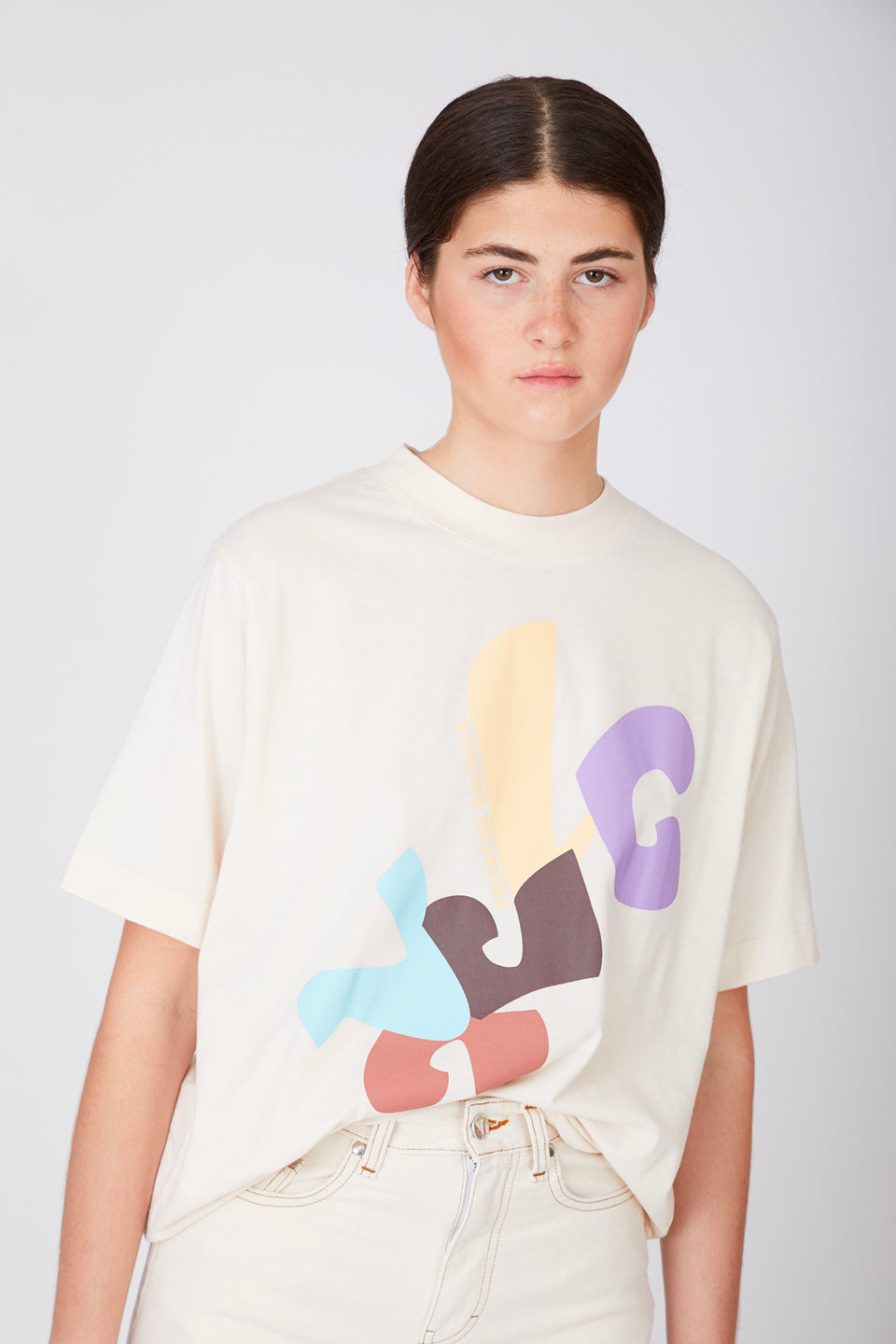 Egon Modernism Off White T-shirt in Organic Cotton
