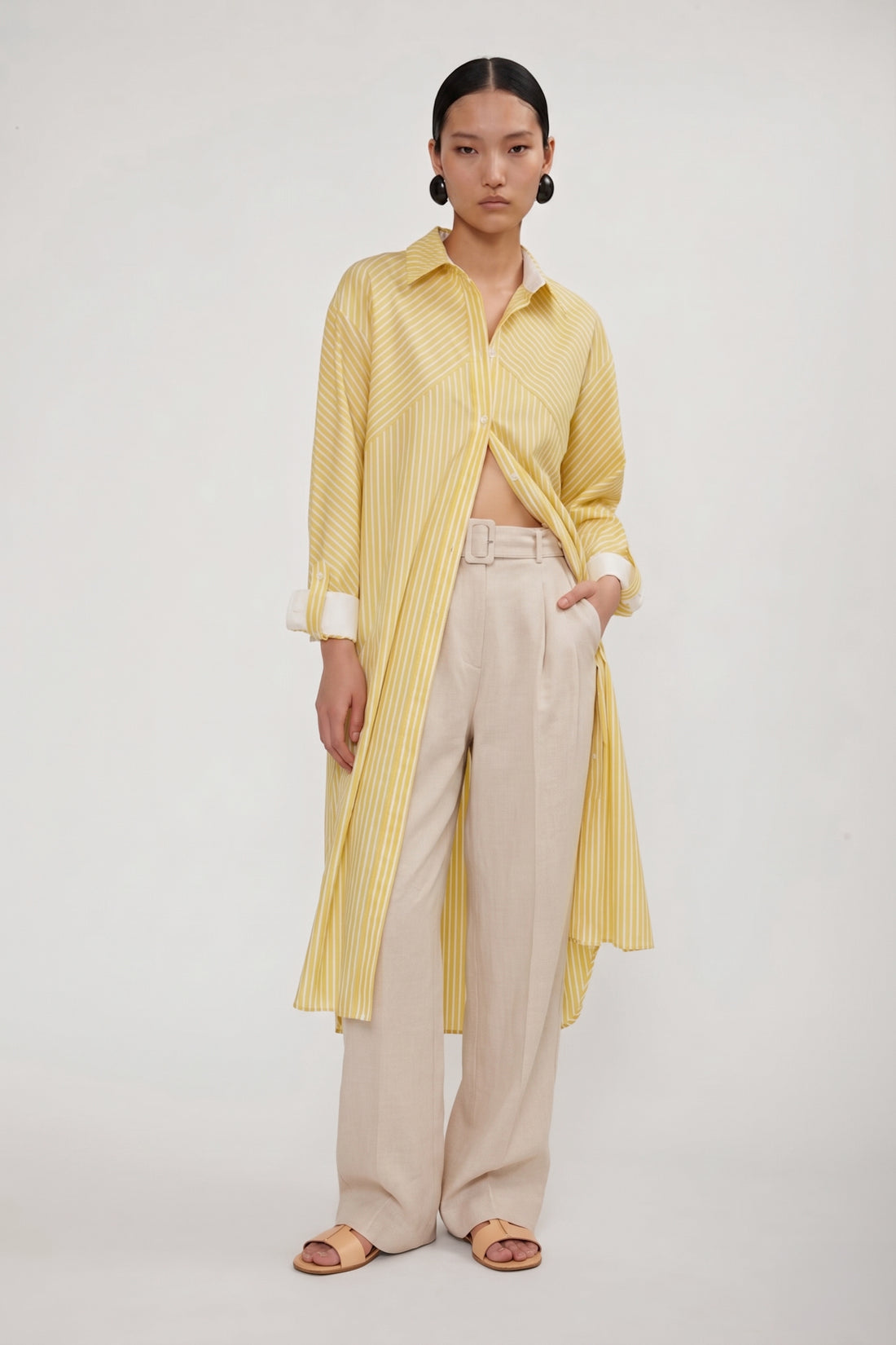 Robe James Lemon Stripes