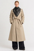 Trench Kab oversize en twill de coton sable, Valentine Gauthier