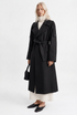 Trench Kab oversize en twill de coton noir, Valentine Gauthier