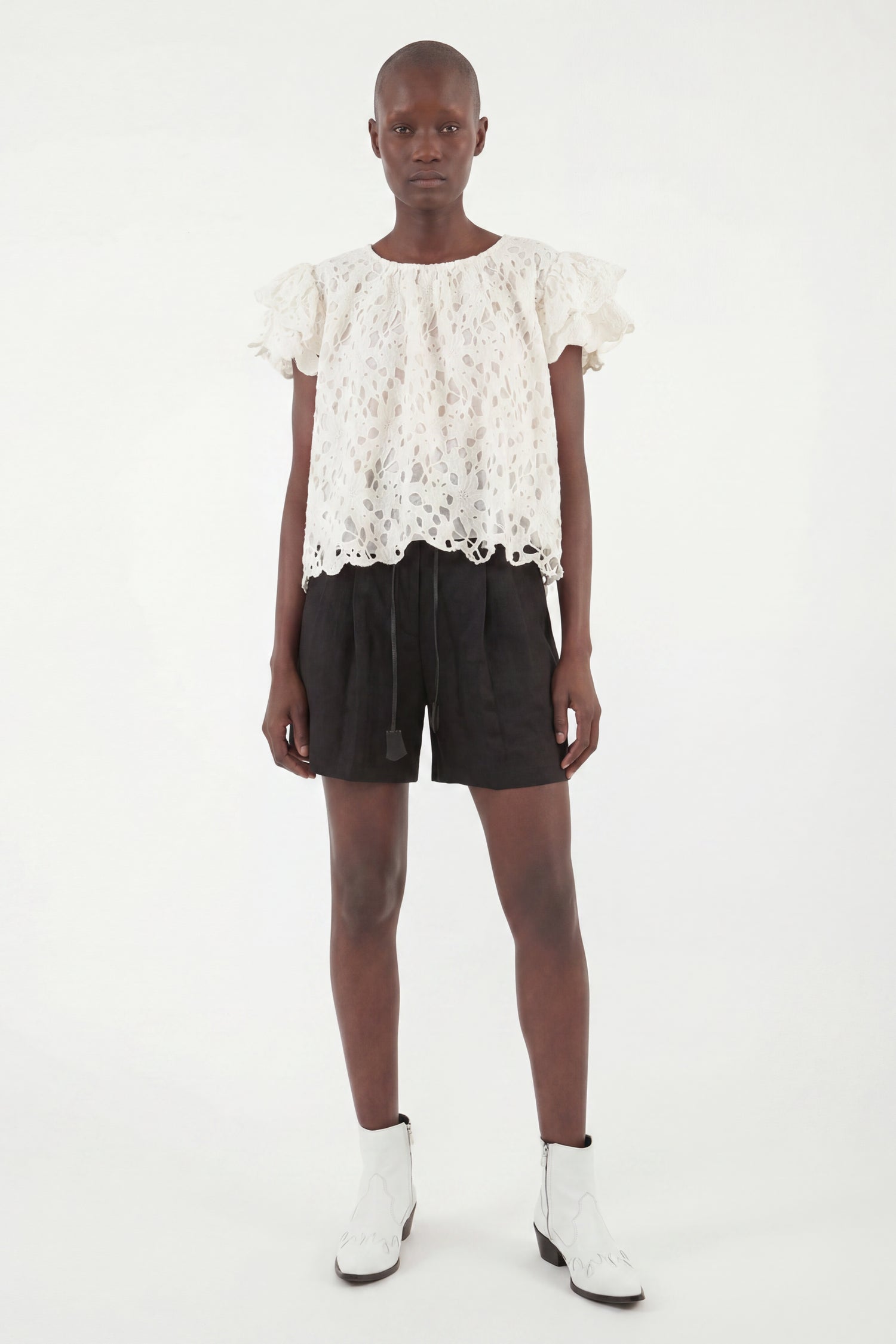 Top Liv Lace Off White