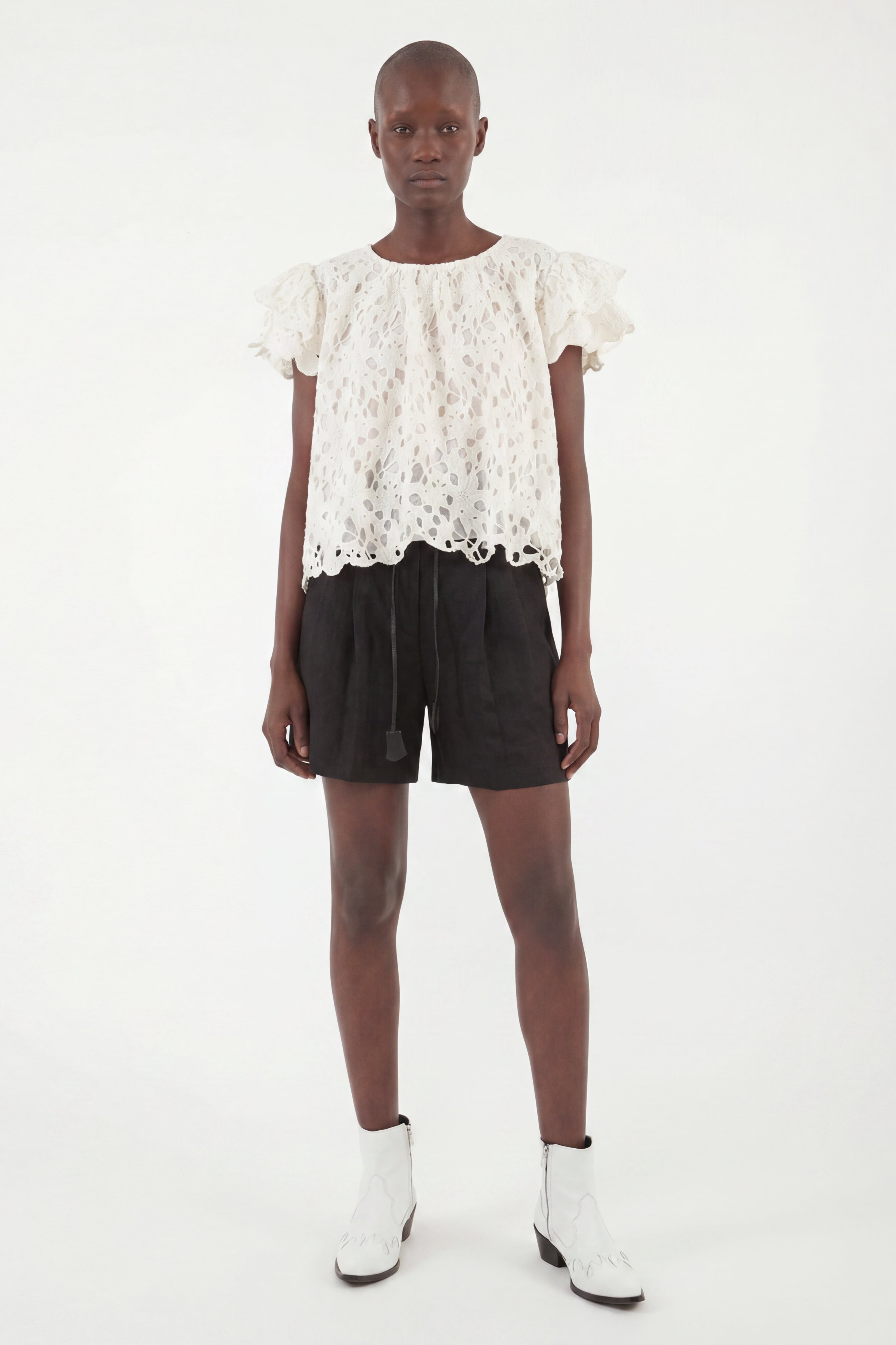 Top Liv Lace Off White