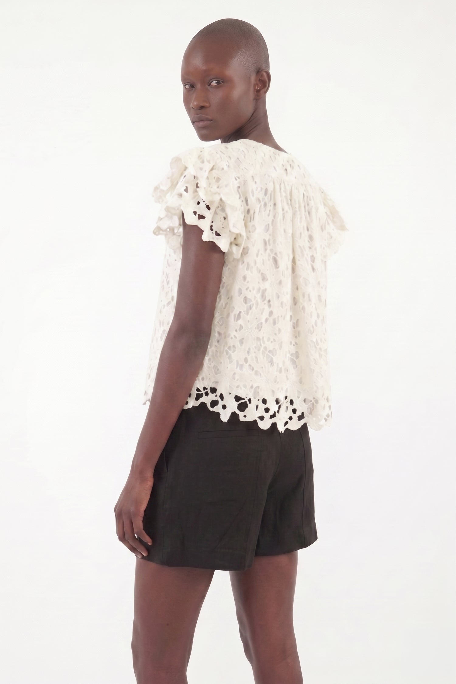 Top Liv Lace Off White