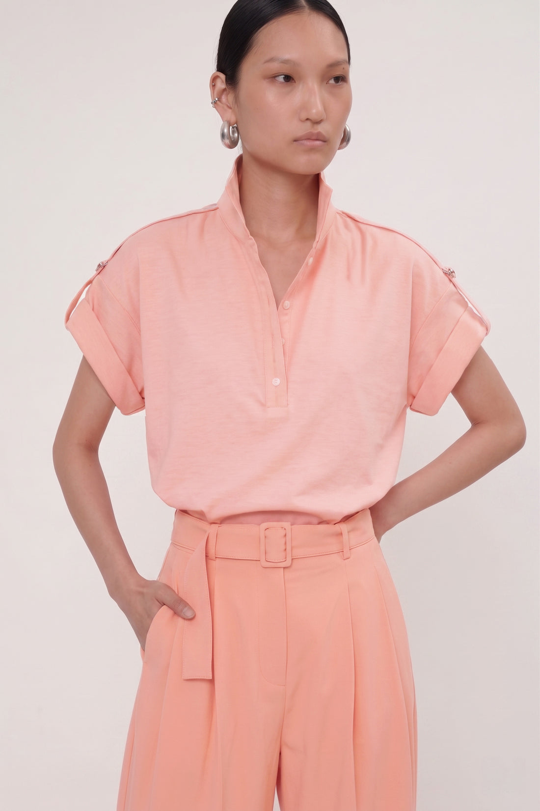 Blouse Lodge Light Orange en coton biologique