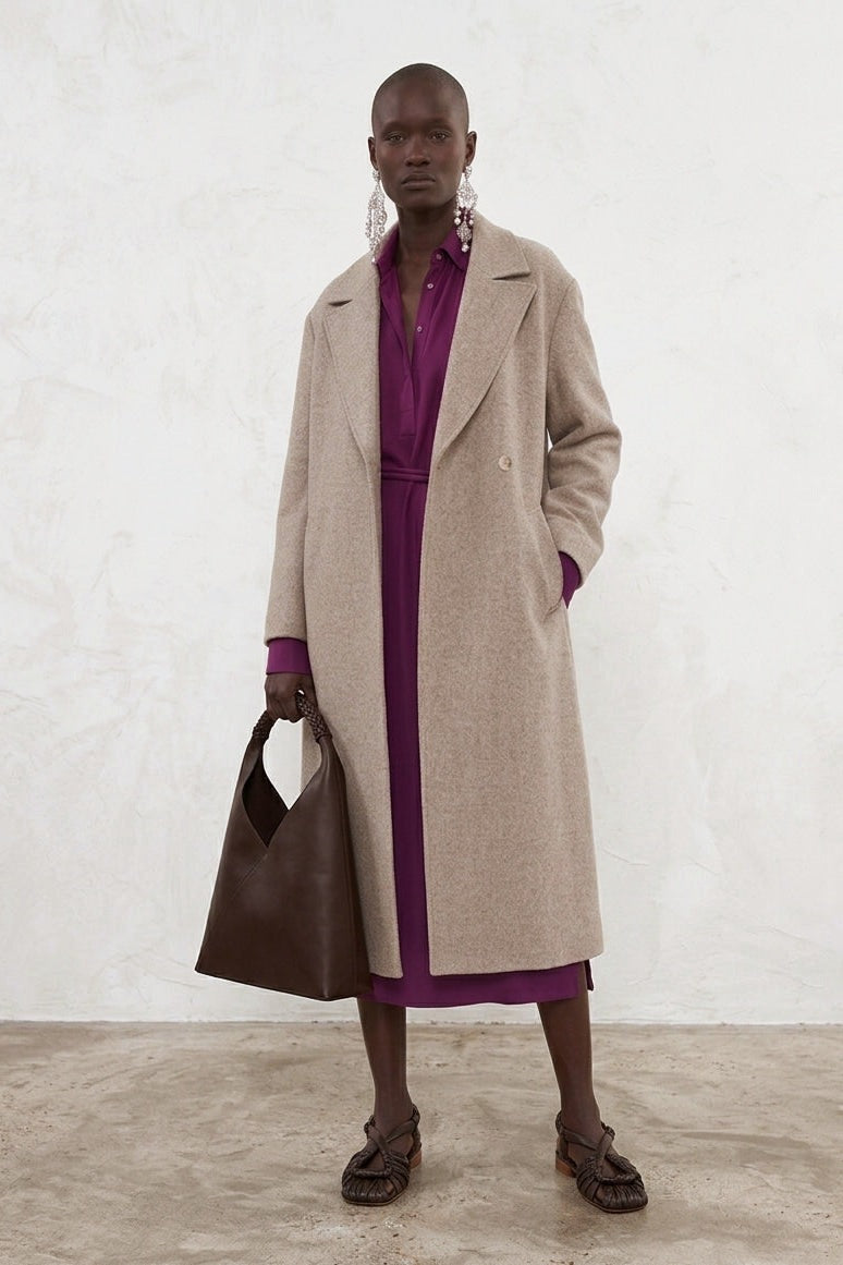 Manteau long Arthus en laine Natural Craft, Valentine Gauthier